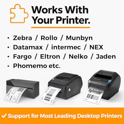 3-Proof 4" x 6" Fanfold Thermal Shipping Label, 4-Stack 2000 Labels - size: 4" x 6" - 4 Stacks ( 2000 labels ）