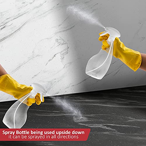 SPRAYZ Large 17oz Spray Bottles For Cleaning Solutions and Gardening, Plant, Water, Durable Trigger Sprayer, Refillable, Spray Bottle for Hair, All Directions, Clear Plastic Bottle 2x 17oz - size: Large