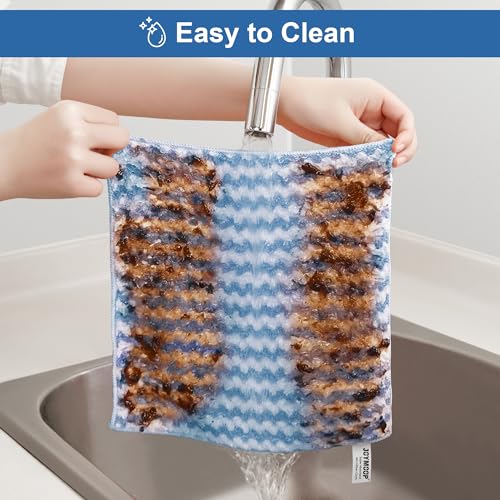 JOYMOOP Microfiber Cleaning Cloth, 18 Piece Set, Small, Blue - color: C