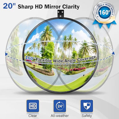 20" HD Acrylic Convex Mirror - size: 20IN