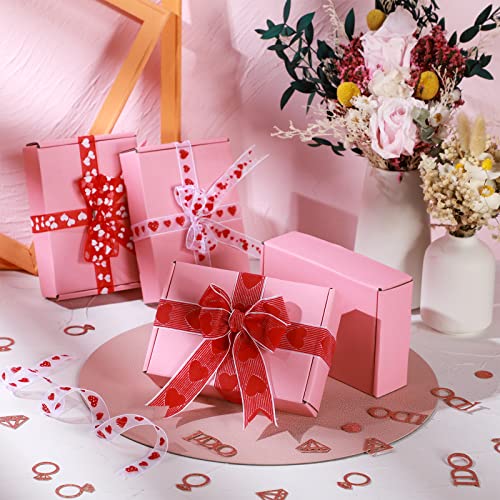 Spakon 50 Packs Shipping Boxes, Cardboard, Pink, 6 x 4 x 1.6 Inches - color: Pink, size: 6 x 4 x 1.6 Inches