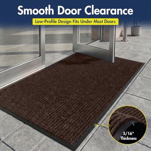 Notrax 109 Industrial Door Mat, 3' x 5' Brown, Made in the USA - color: Brown, size: 3' x 5' (Rectangular)