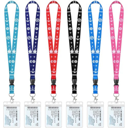 HONSIO 6 Pack Cruise Lanyard for Ship Cards, Cruise Essentials 2026 - color: Multicolor