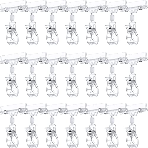 Honeydak 50 Pcs Plastic Sign Holder Clips Swivel, Simple Shape - style: Simple Shape