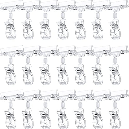 Honeydak 50 Pcs Plastic Sign Holder Clips Swivel, Simple Shape - style: Simple Shape