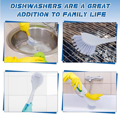 Hsei 6 Pcs Kitchen Scrub Dish Brush Bulk, Blue, Green - color: Blue and Green