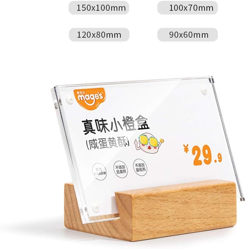 2 Pack Acrylic Label Holder(90*60mm/3.54x2.36 inches)