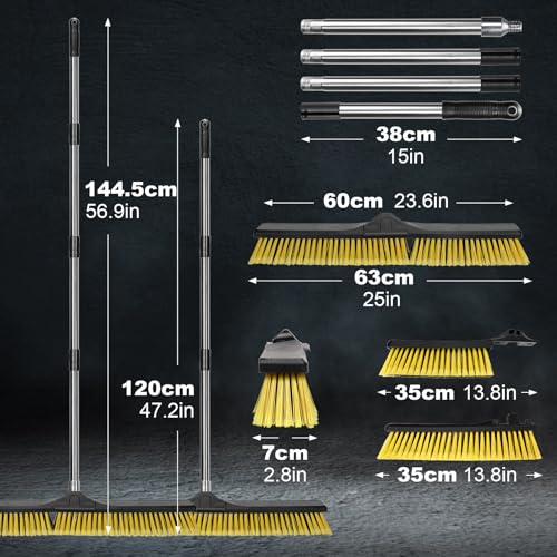 Masthome 24.8" Push Broom - color: Push Broom-yellow