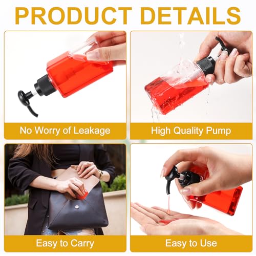 Domensi 24 Pcs 3.4 oz Pump Bottle Mini Travel Bottles, Black - color: Black