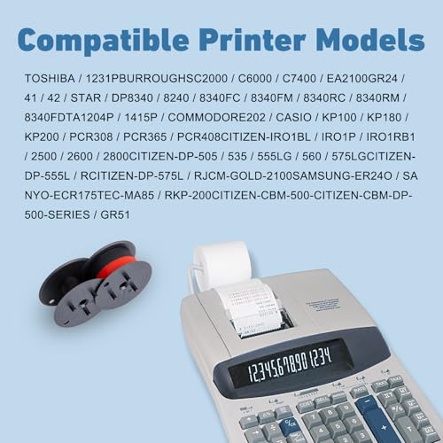 12 Pack Calculator Ribbon Compatible for Canon MP11DX Calculator Ink Ribbon
