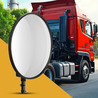 12” Acrylic Convex Mirror, Adjustable Wide Angle View Curved Security Mirro for The Garage Blind Spot, Store Safety