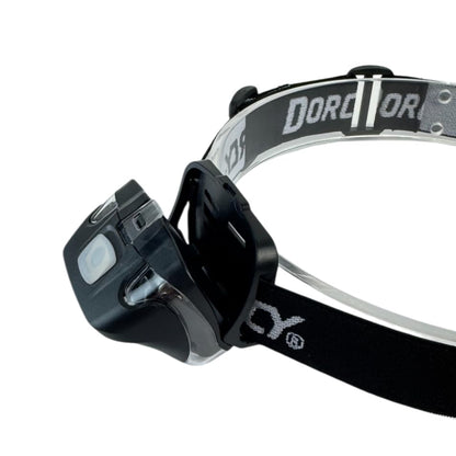 Dorcy 8-LED Adjustable LED Headlight Flashlight with Blinking Red Light Setting and Push Button Switch, Black (41-2095)