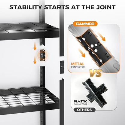 CAMMOO 3500LBS Storage Shelves, 5 Tier Wire Shelf 36" W x 16" D x 72" H - size: 36"W x 16"D x 72"H