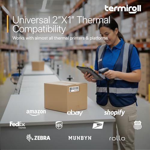 2x1 Direct Thermal Labels, 10 Rolls (10,000) Barcode FNSKU - size: 2x1 - 10 Rolls | 10000 Labels