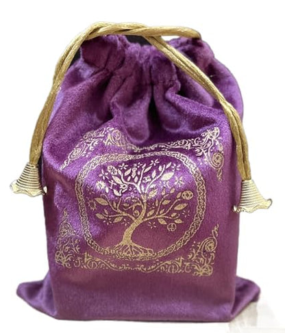 Indian Consigners Soft Velvet Pouch for Tarot, Altar, Rune, Gift, Crystal, jewelry Wrap Bags for Precious, Sacred and Spiritial Items (Purple Wine) - color: Purple Wine