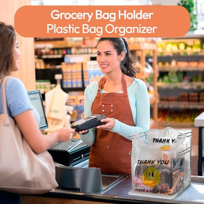 Grocery Bag Holder, 2-Pack Plastic Bag Holder Stand
