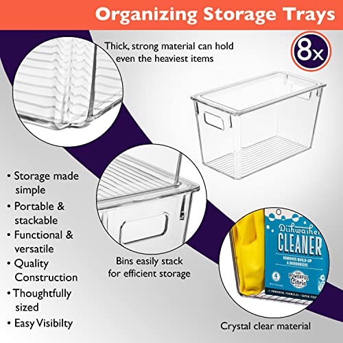 ClearSpace Plastic Storage Bins with Lids for Pantry & Fridge, 8 Pack - size: 8 Pack