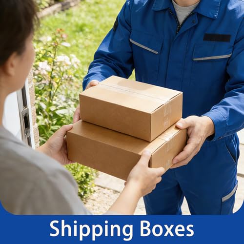 Mefleet 9x6x4" Shipping Boxes 50 Pack Corrugated Cardboard Box Brown - size: 9x6x4 inches (50 Pack)