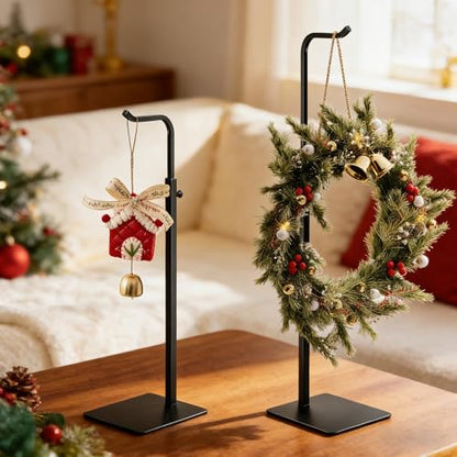 2-Pack Adjustable Tabletop Purse & Banner Display Stands, Black - color: Black