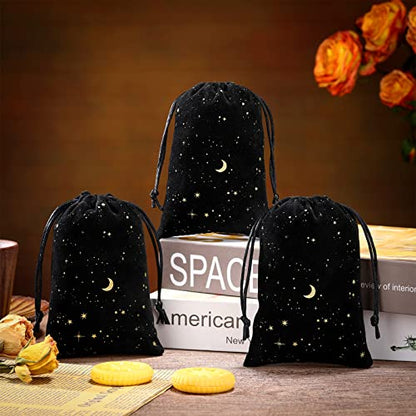 Hillban 30 Pcs 4 x 6, Black Velvet Bag with Drawstring for Jewelry - color: Black, size: 4 x 6 "
