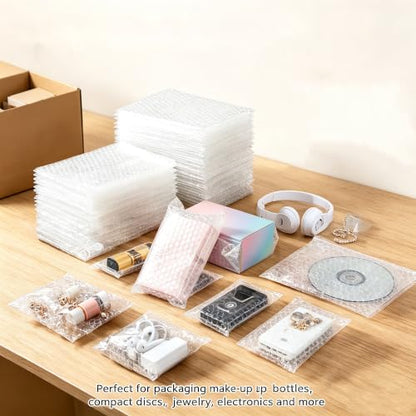 4x6Inch Bubble Out Bags 50pcs, Double Walled Cushioning Pouche Bag - size: 4x6Inch(50Pack)