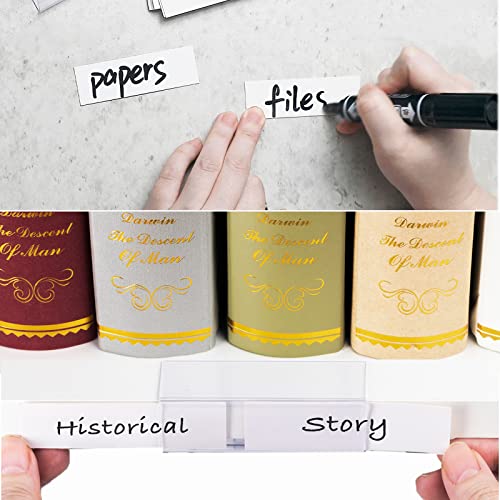 30pcs Plastic Shelf Label Holder, Clear Shelf Label Holder Wood Sign and Tag Ticket Label Holders Clips On to Shelves Thick Shelves with Matched Blank Inserts - size: 0.9*1 *3 inch