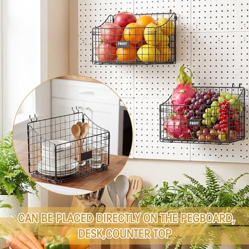 4 Pcs Peg Board Bins and Baskets Peg Board Organizer, Large - size: Large