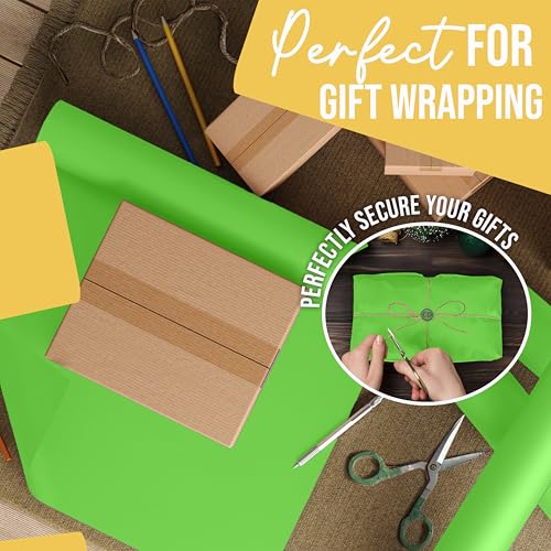 Crown Display Lime Green Kraft Paper Roll - 36" X 1320" (110' Ft) - Perfect for Shipping & Packing - Craft Supplies - color: Lime Green, size: 36" x 1320"