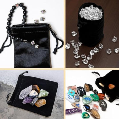 Mandala Crafts 4x10 Gray Velvet Drawstring Bags for Wine Bottle - color: Gray 4X10 Inches, size: 1 Count (Pack of 50)