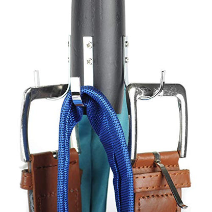 Umo Lorenzo 4-Hook Belt Organizer Closet Hanger Holder for Belts, Ties and Scarves - color: Black