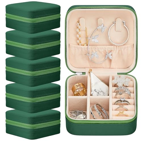 Taiyin 6/12/50 Pcs Travel Jewelry Case Bulk - color: Green