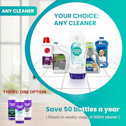 Bisenkud Leak-Resistant Refillable Bottle for Swiffer® Power Mop™, 720mL