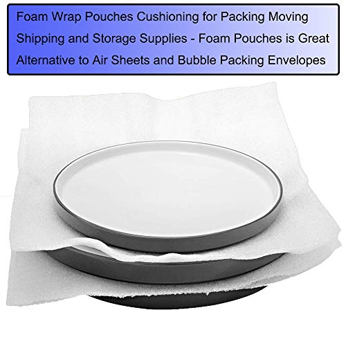 Lainrrew 60 Pack Foam Pouches, 3 Sizes Thick Cushion Wrap Pouches Foam Wrap Sheets Packing Pouches Against Chipping & Breakage for Packing, Moving, Shipping, Packaging