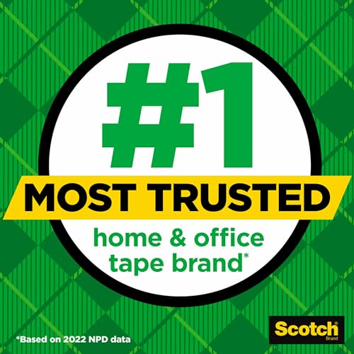 Scotch Tape Dispenser, White, Great for School or Office and Includes 1 Roll of Scotch Magic Tape 3/4 in x 350 in, ABS Material - size: (Pack of 1)