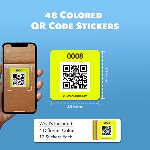 SmartLabels - QR Code Labels for Storage, Organization, Moving & Inventory - style: Neon