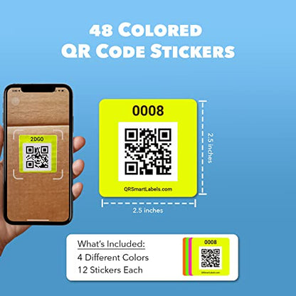 SmartLabels - QR Code Labels for Storage, Organization, Moving & Inventory - style: Neon
