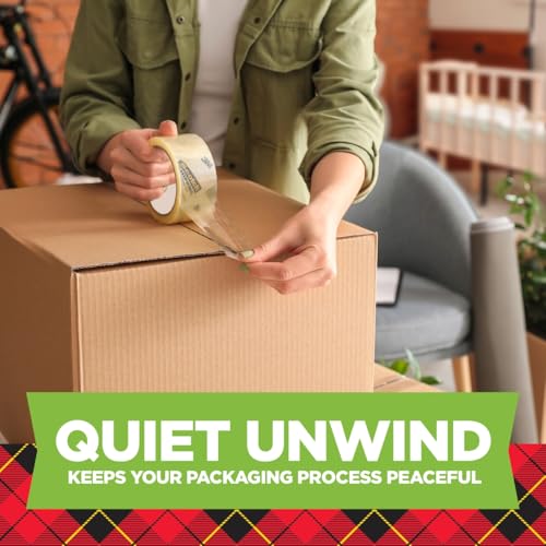 Scotch Sure Start Packing Tape, Clear, Quiet Unwind and Easy Start, 1.88 in. x 22.2 yd., 6 Tape Rolls with Dispensers (Pack of 6) - size: 6 Rolls (Pack of 6)