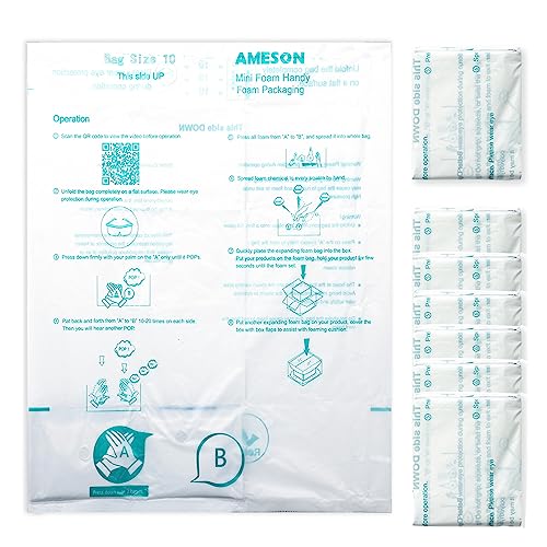 Expanding Foam Packaging Expanding Packing Foam for PC, Fragile & Irregular Valuables Items, Electronics, Ceramics, 14"x16" Expandable Packing Foam for Shipping & Moving #10 (8 PACK) - size: #10-8 PACK