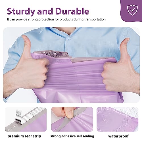 Fuxury Large Poly Mailers 19x24" 500 Pcs,Shipping Bags for Clothes - color: Light Purple, size: 19x24" 500pcs