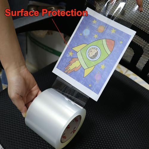 BOMEI PACK Wide Clear Tape 5" Wide, 5 inch x 110 Yards (330ft), Industrial Grade 5 inch Heavy Duty Packing Tape for Box Office Moving, Shipping and Mailing - size: 5 inch x 110 yards
