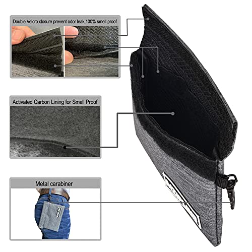 Anti-odour Waterproof Stash Bag - Scent Proof Pouch With Combination Lock for Eliminating Trapping Stink & Smelly Discreet Accessories - color: Mini Grey