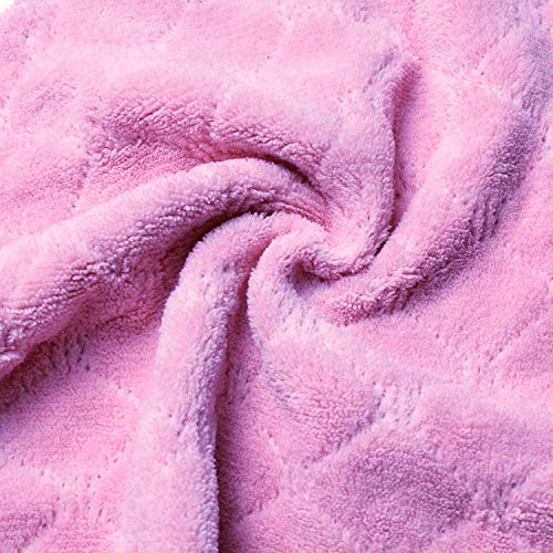 kimteny Microfiber Dish Cloths for Washing Dishes 5 Pack, Purple-Grey - color: Purple-grey