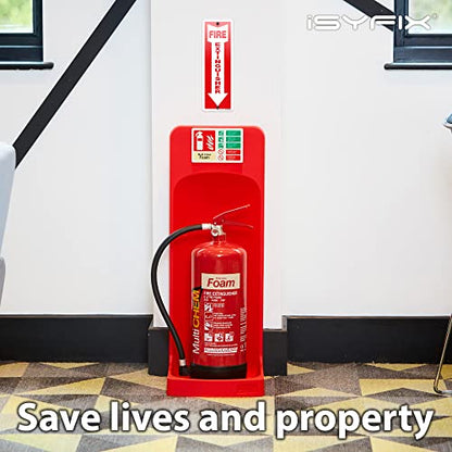 iSYFIX Fire Extinguisher Aluminum Signs, 4x12 Inch, 10 Pack - color: METAL
