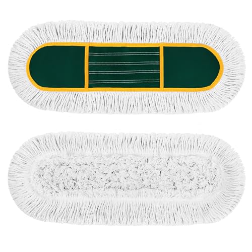2PK 24” Extra Large Commercial Dust Mop Heads, Only Compatible with Asin: B0G5PD2WKF - color: 24" Dust Mop Replacements 2pk