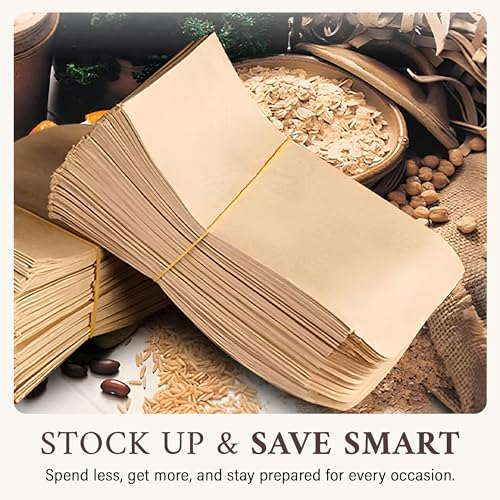 RJ Displays 100 Pack Brown Kraft Paper Merchandise Tote Bags | Small Paper Gift Shopping Bags Bulk for Magazines, Books, Party Favors, Retail Sales Tote Bags for Packaging 5" x 7.5" Inch (Brown) - size: 5" x 7.5"