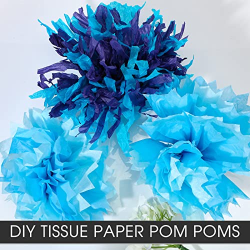Fuutreo 300 Sheet Kraft Tissue Paper Bulk 14x20'' Wrapping, Blue Series - color: Blue Series