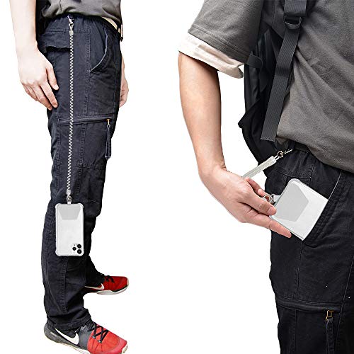 Doormoon Phone Tether Anti Theft, Phone Lanyard With Heavy Duty Carabiner - color: Clear