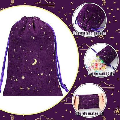 Hillban 30 Pcs 4 x 6, Purple Velvet Bag with Drawstring for Jewelry - color: Purple, size: 4 x 6 "