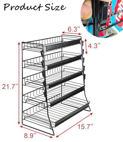 Candy Display Rack Countertop, 5 Tier Snack Organizer for Stores - size: 5 Tire