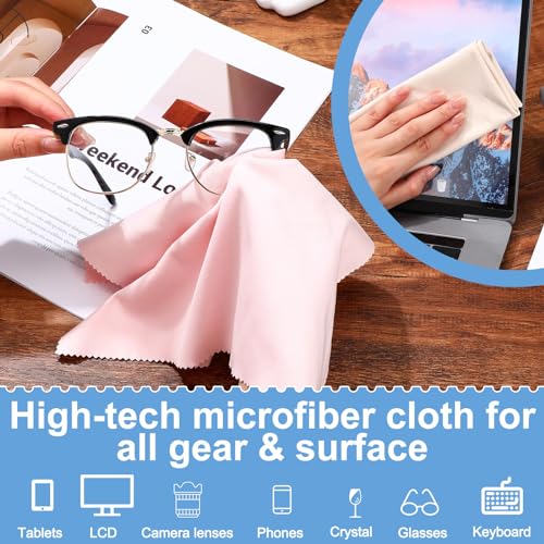 Frienda 12 Pack Large Glass Cleaning Cloth, 6 Colors - color: 6 Colors
